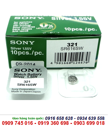 Sony SR616SW-321, Pin Sony SR616SW-321 silver oxide 1.55v (Loại vỉ 1 viên)